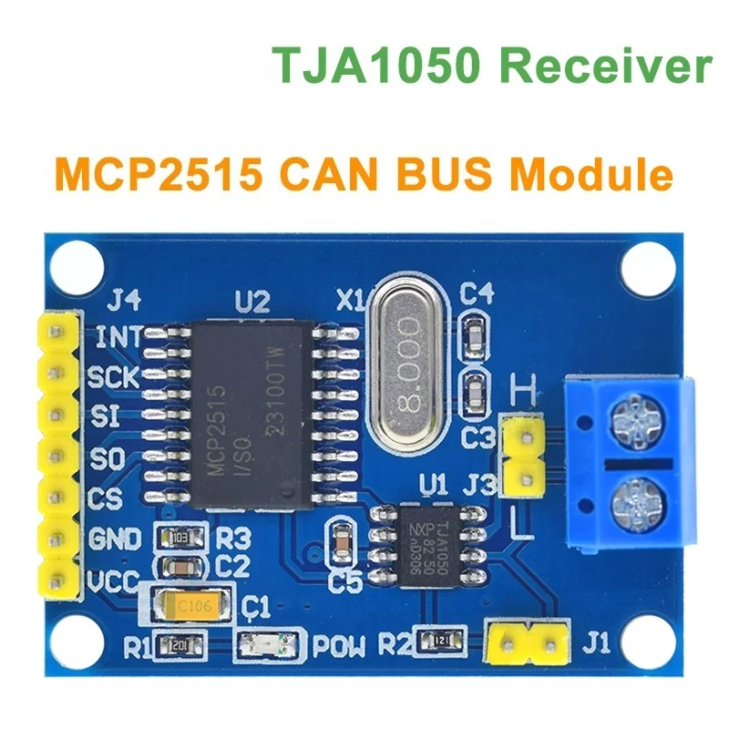 1/2/4PCS MCP2515 CAN Bus Module TJA1050 receiver SPI For 51 arduino Diy Kit MCU ARM controller