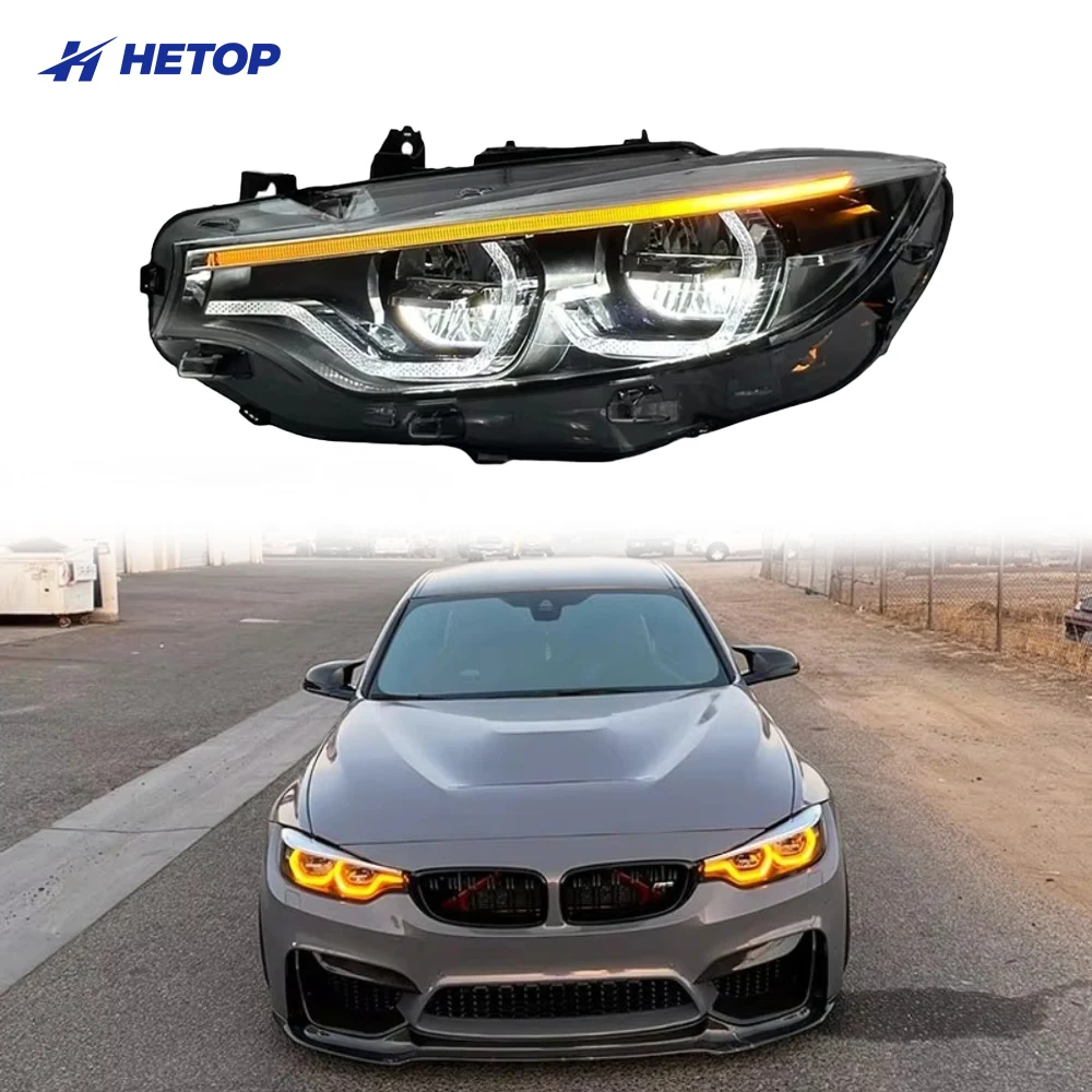 

Hetop V2 Ikon Yellow White Amber DRL Ikon Style LED Headlight for BMW F32 F33 F36 F80 F82 M3 M4 Lci Front Lights Headlights Lamp