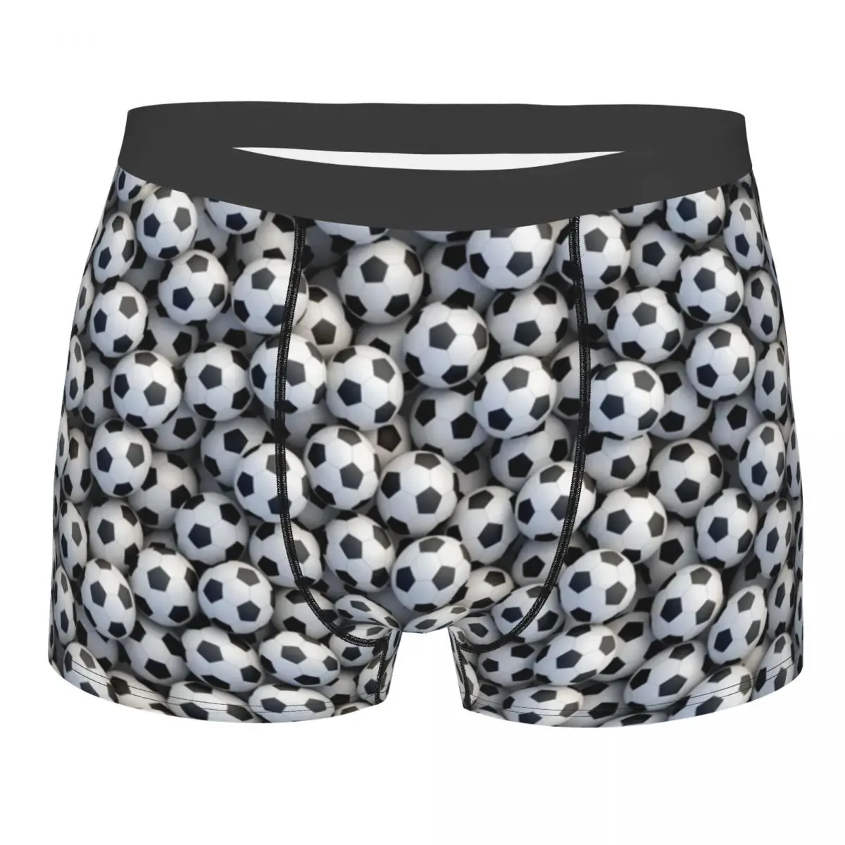 Custom Soccer Balls Lover Football Boxer Shorts For Men 3D Printed Sports Gift Underwear Panties Briefs Stretch Underpants