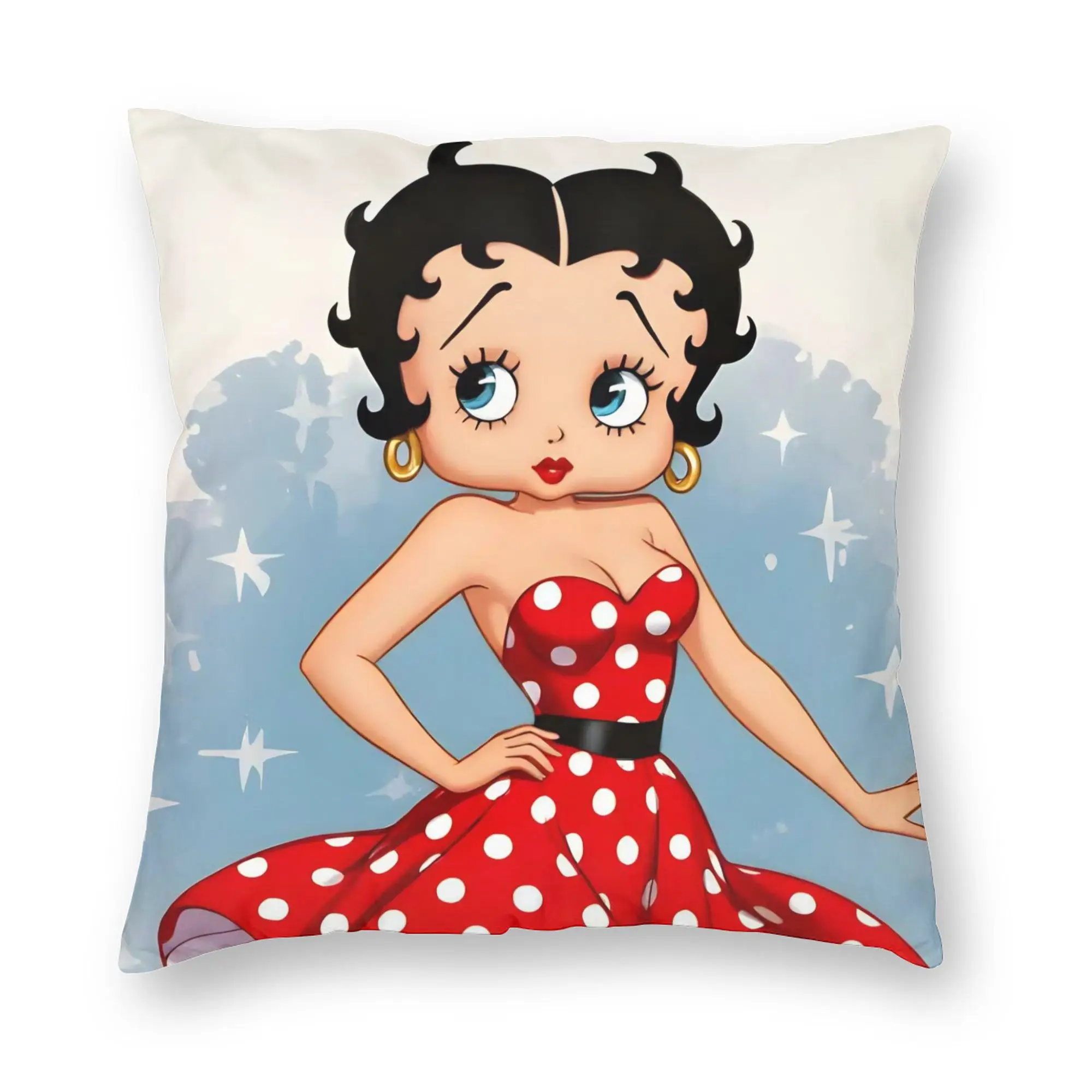 Anime B-Betty BoopS Pillowcase Printed Polyester Cushion Cover Decorative Cartoon Pillow Case Cover Bed Zipper 45X45cm