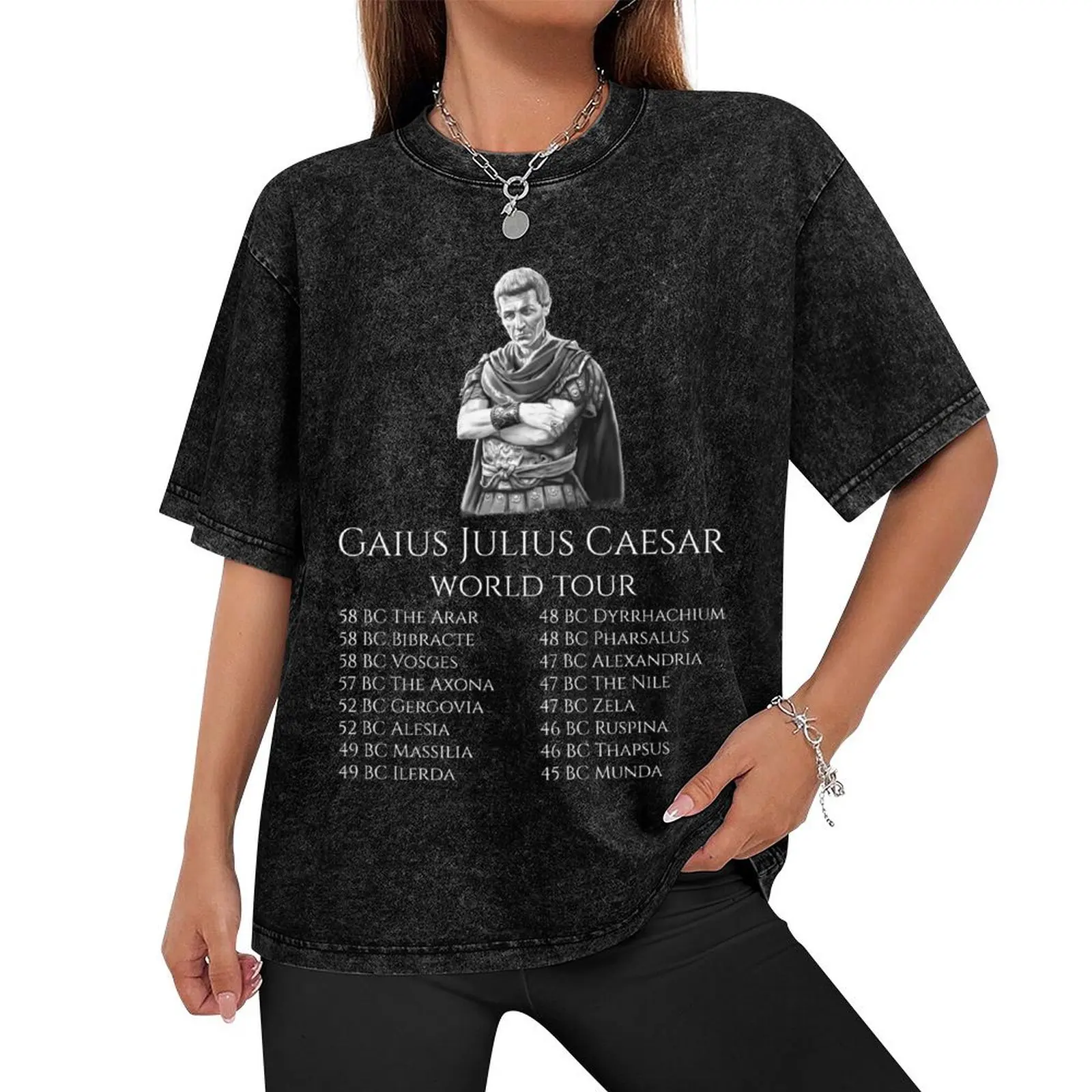 Gaius Julius Caesar World Tour SPQR Ancient Roman History T-Shirt shirts graphic tee graphics fruit of the loom mens t shirts