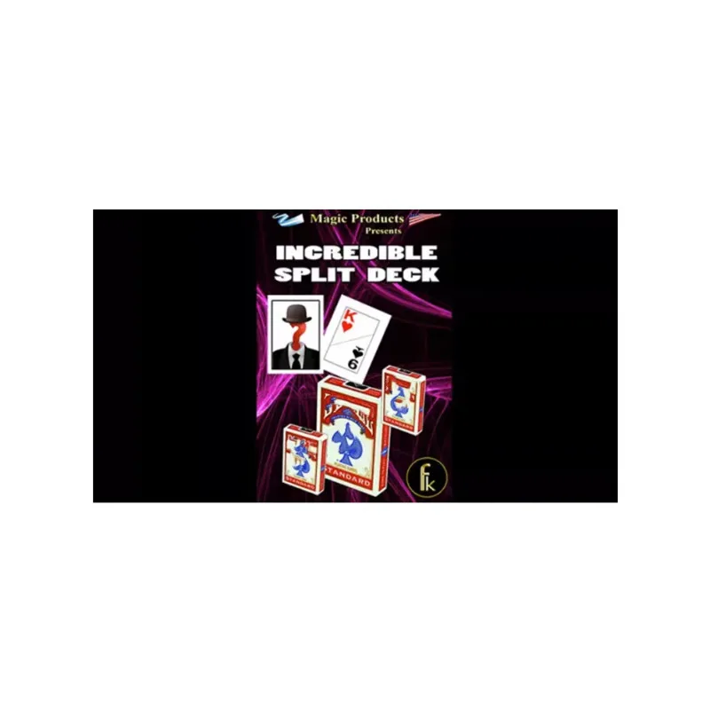 

Невероятная разделенная колода плюс (уловки и онлайн-инструкции) Крупным планом Карта исполнителя Волшебные трюки Иллюзии фокусника для начинающих