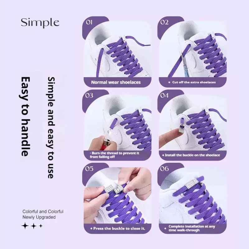 Diamond Magnetic Shoelaces without ties Elastic Laces Sneakers Tennis Women No Tie Shoe laces Flat Wide Shoelace Shoe Accessorie