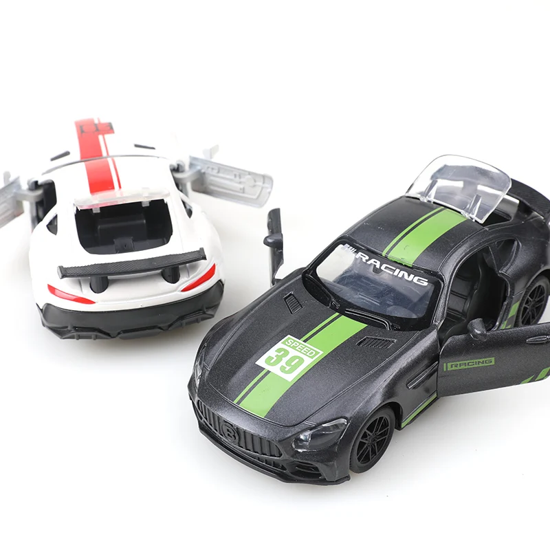 (bagged)1:36 Alloy Car Model Simulation Benz GT Racing Car Vehicle Pull Back Car Ornaments Collection Toys For Boy Children
