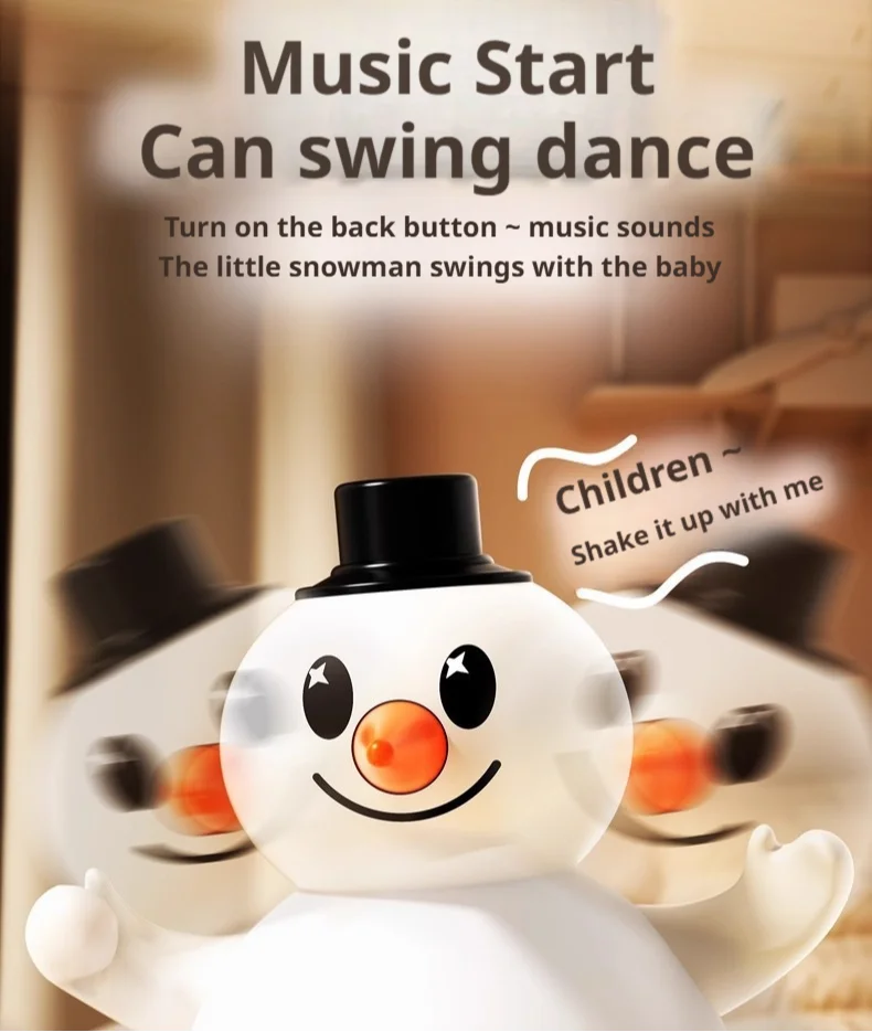 New Children's Christmas Singing Snowman Toy, Can Record, Sing, And Help Learn To Talk — A Must-have For Raising Kids