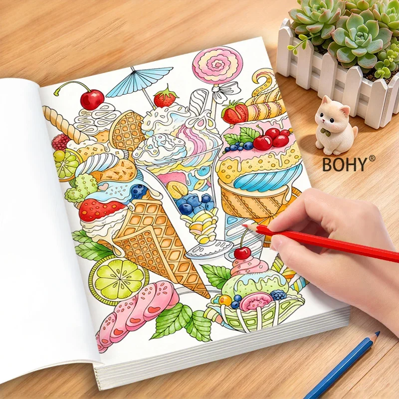 1 Healing Hand Drawn Coloring Book, Containing 24 Pages, It Provides Stress Relief in The Office, Heartwarming Gifts for Holiday