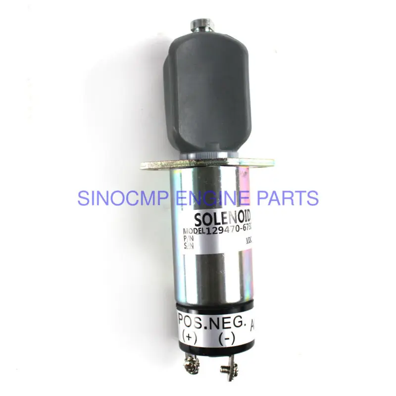 1PC 12V Fuel Stop Solenoid 1502-12D6U1B1S1A 129470-67320 1504-12A6U1B1S2 for Yanmar Diesel Excavator Replacement Parts