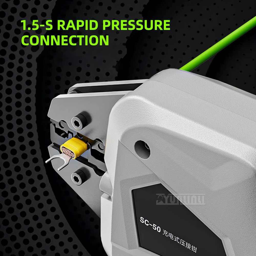 Rechargeable Electric Terminal Crimping Pliers; Cold-Press Open-End Copper Wire Lug Crimping Pliers
