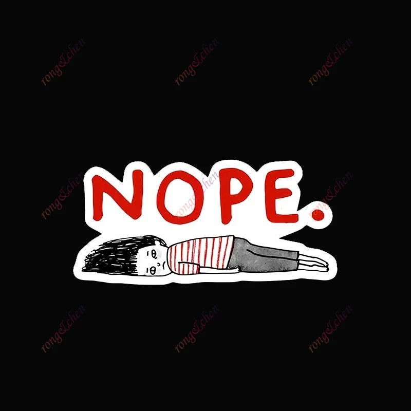 

Funny Car Sticker Nope Handbook for Car Motorcycle Racing Helmet Laptop Trunk Body Car Window Surfboard Waterproof PVC Decals