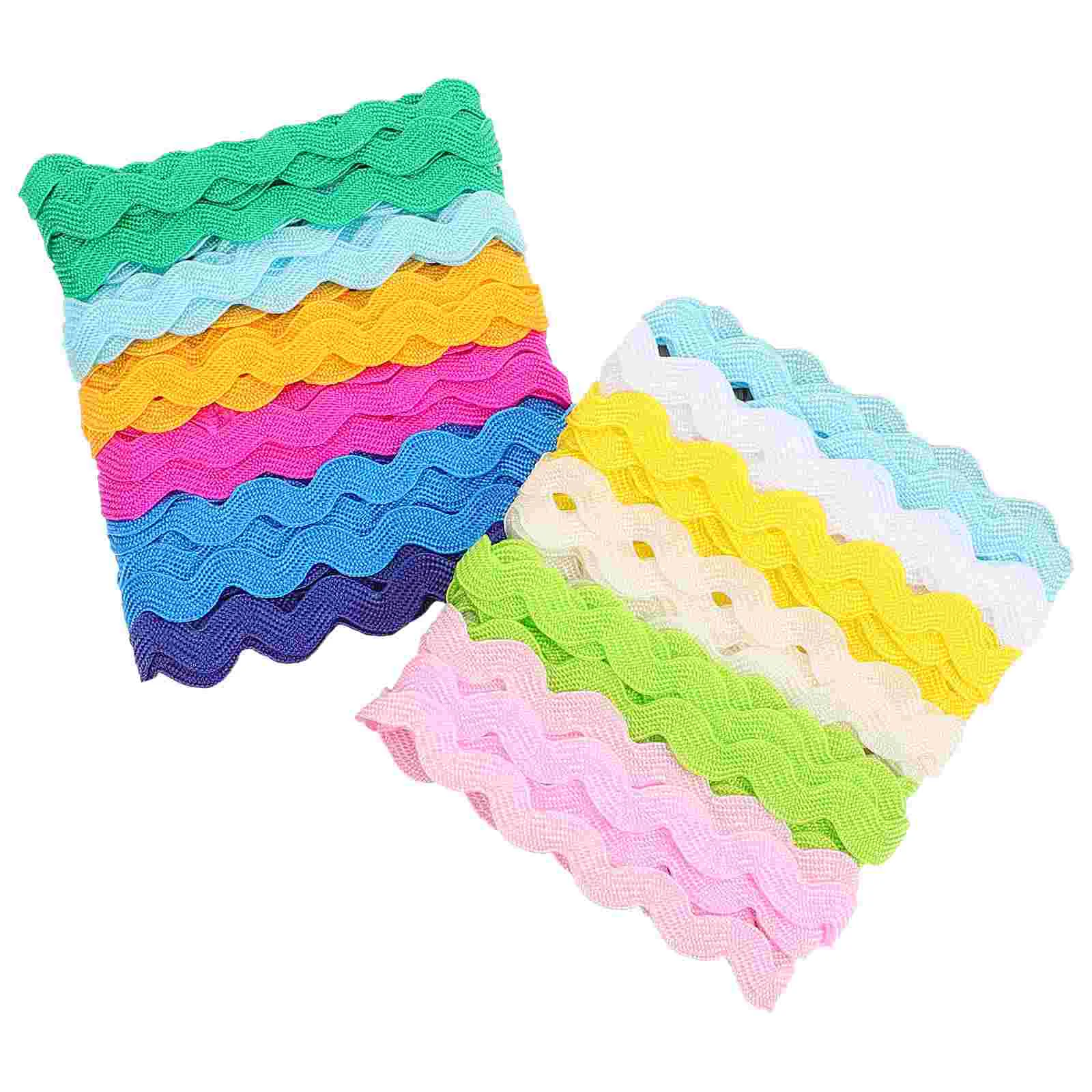 2 Roll Lace Ribbon Craft Retro Decor Wavy Fabric Manual DIY Clothing Accessories