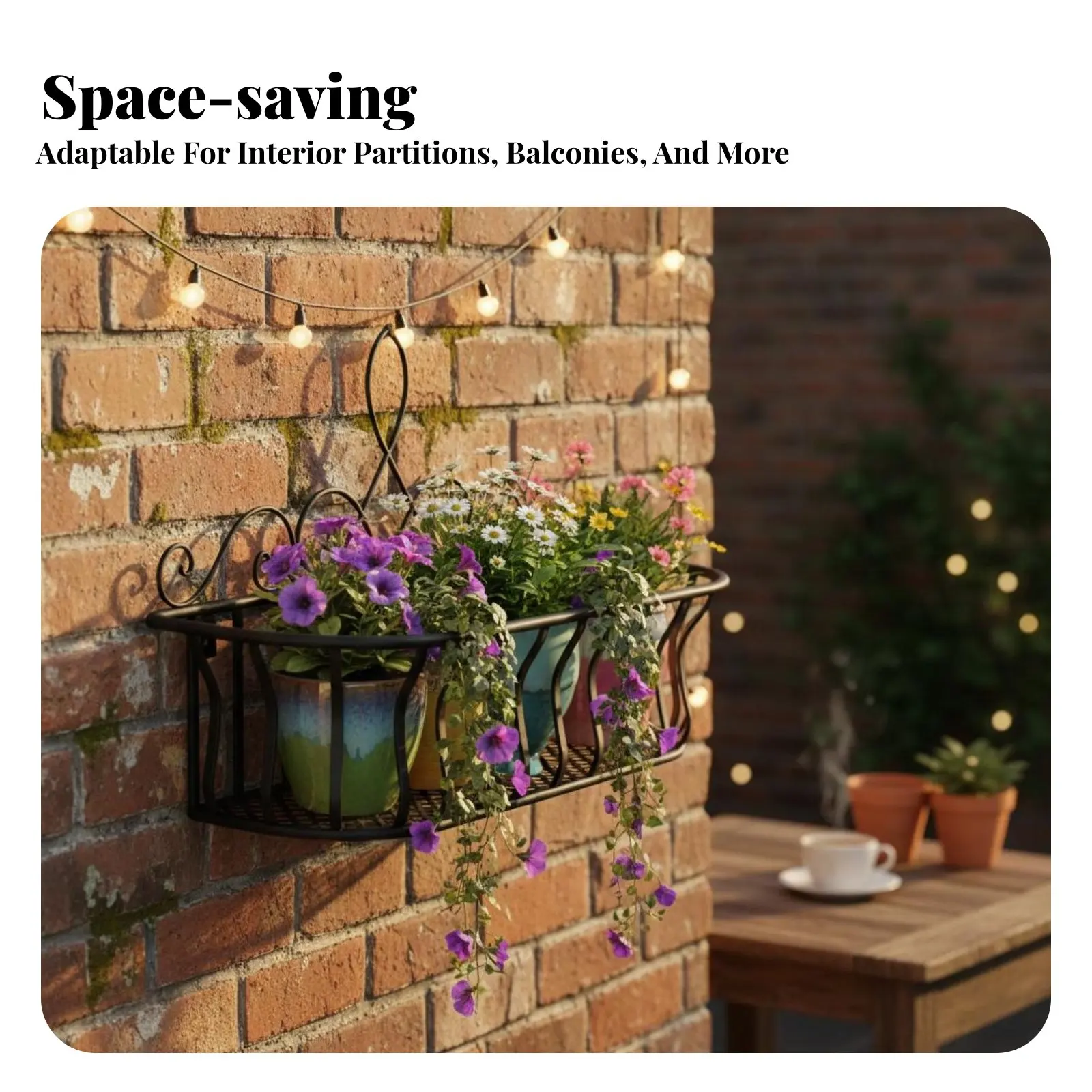 Hexagonal Vertical Rack Nordic and Design Plant Holder Space-Saving Minimalist Artistic for Homeowners, Renters, Living Room