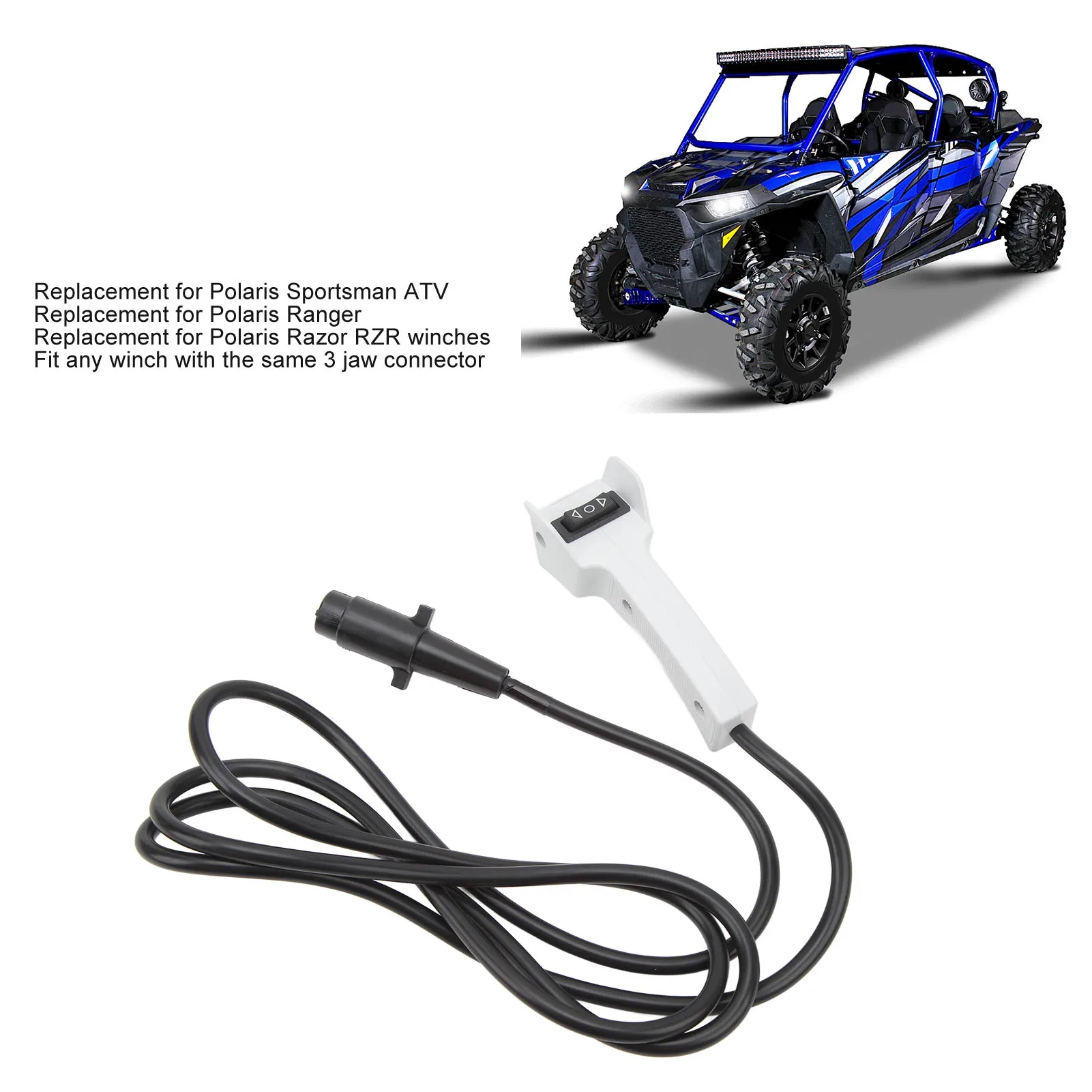 4013466 Winch Remote  4013466 Waterproof Aging Resistant Compact Replacement For Polaris Sportsman ATV Winch Remote