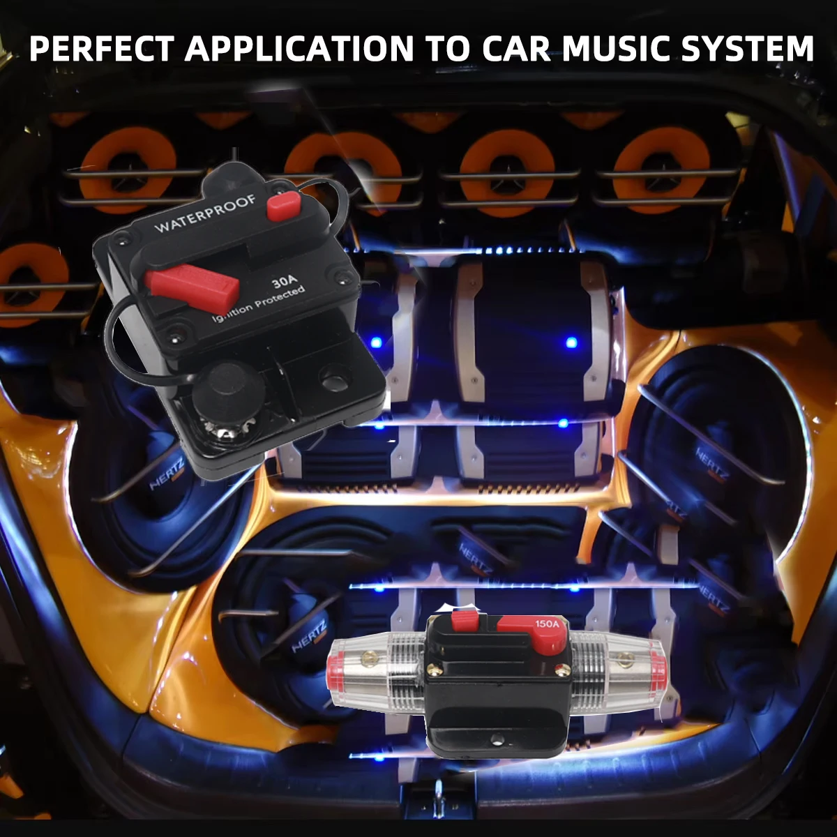 12v-48v for Circuit Breaker 30a To 300a Power Protection Fuse Manual Reset Waterproof Car Boat Manual 200a 150a 100a 50a 40a