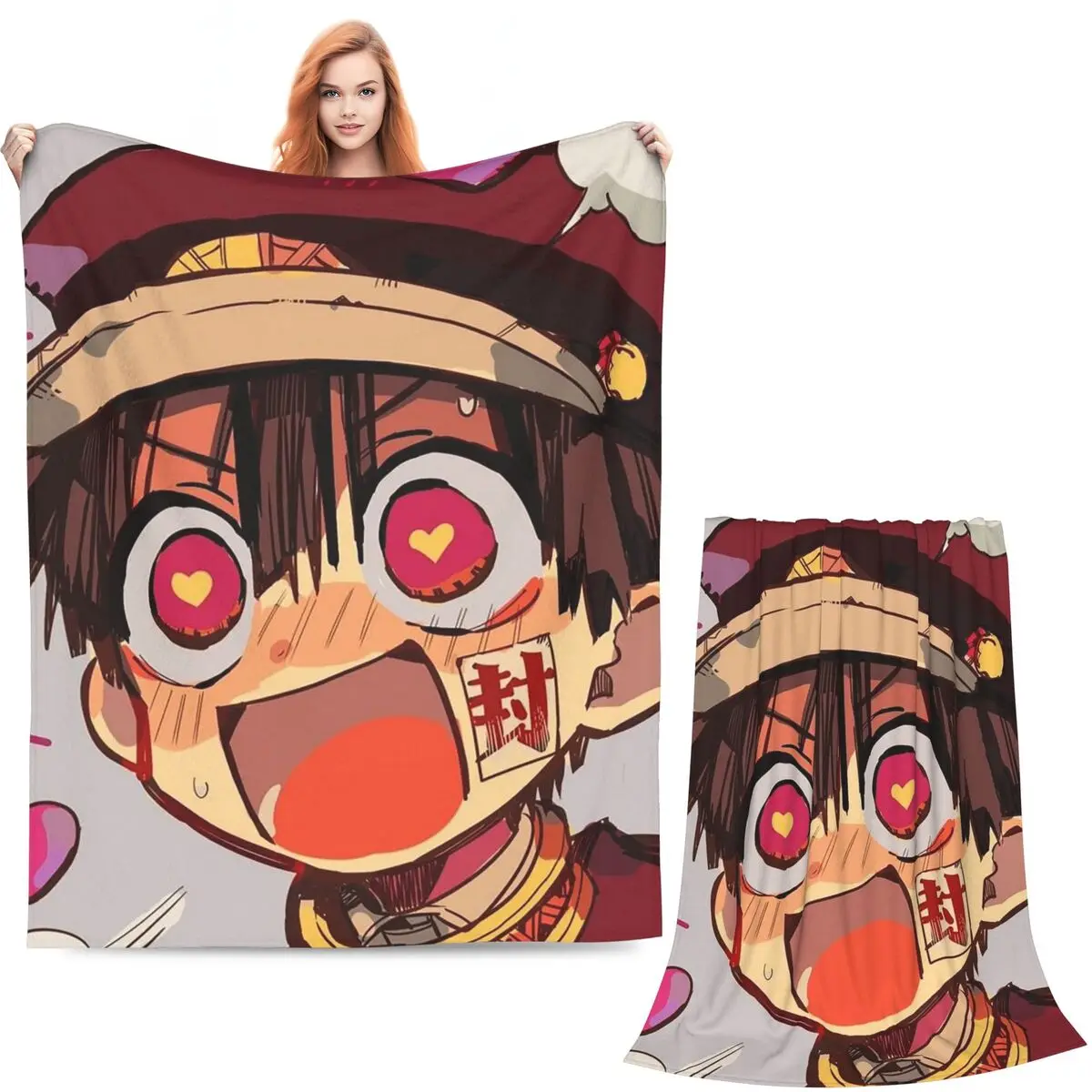 Anime Toilet Bound Hanako Kun (11) Blanket Soft Warm Flannel Throw Blanket Cover for Bed Living room Picnic Travel Home Sofa