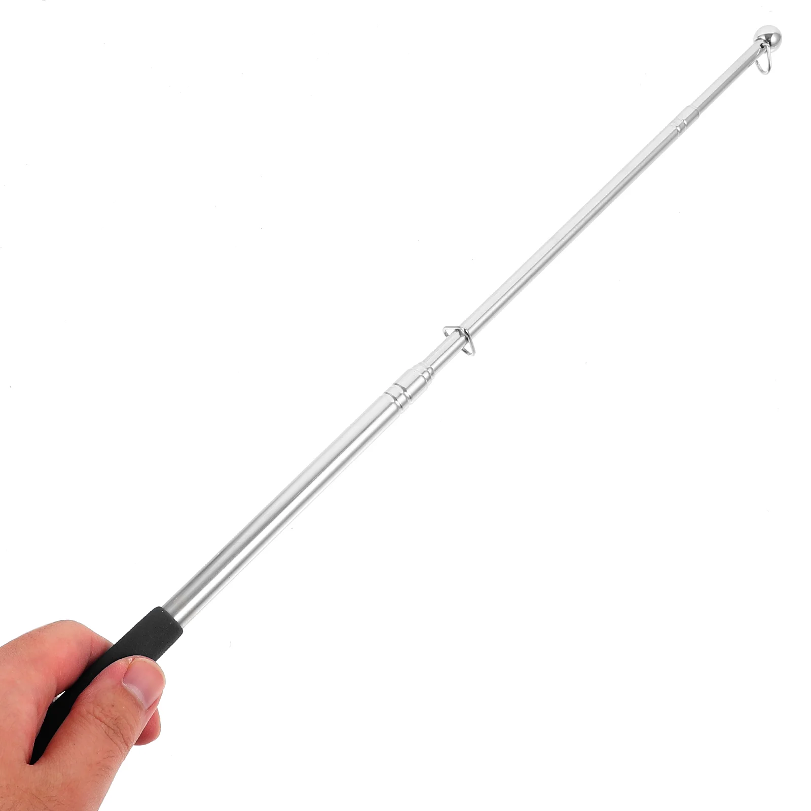 Asta de bandera multiusos, soporte para cinta de baile, mástil de bandera de mano, varillas retráctiles, accesorio telescópico, anillo para cinturón