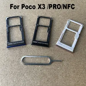 Bilashmart Xiaomi POCO X3 PRO Sim Card Tray Slot Holder Socket Adapter Connector Repair Parts Replacement