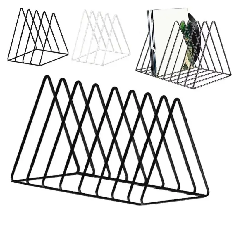 1Pcs 5/9 Grids Storage Rack For Vinyl Records Magazine Vertical Display Rack