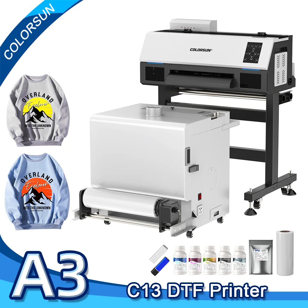 

Colorsun A3 DTF Printer For Epson XP600 T-Shirt Printing Machine Impresora a3 dtf directly to FIlm Printers For T-shirt Hoodies