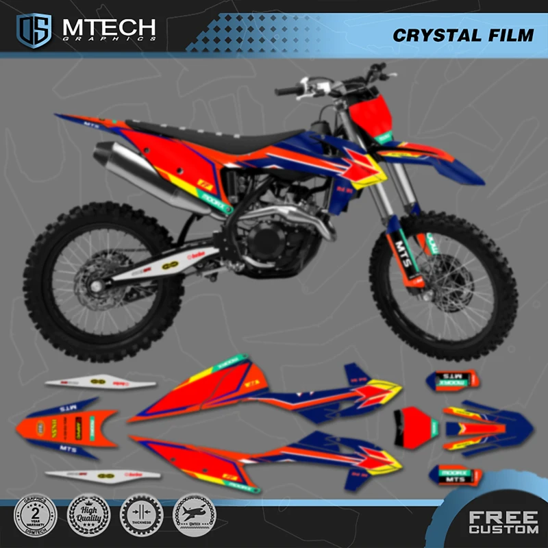 

DSMTECH пользовательские графические фоны для команды, наборы наклеек для KTM SX SXF XC MX 19-22 EXC XCW Enduro 20-23 125–500cc 006