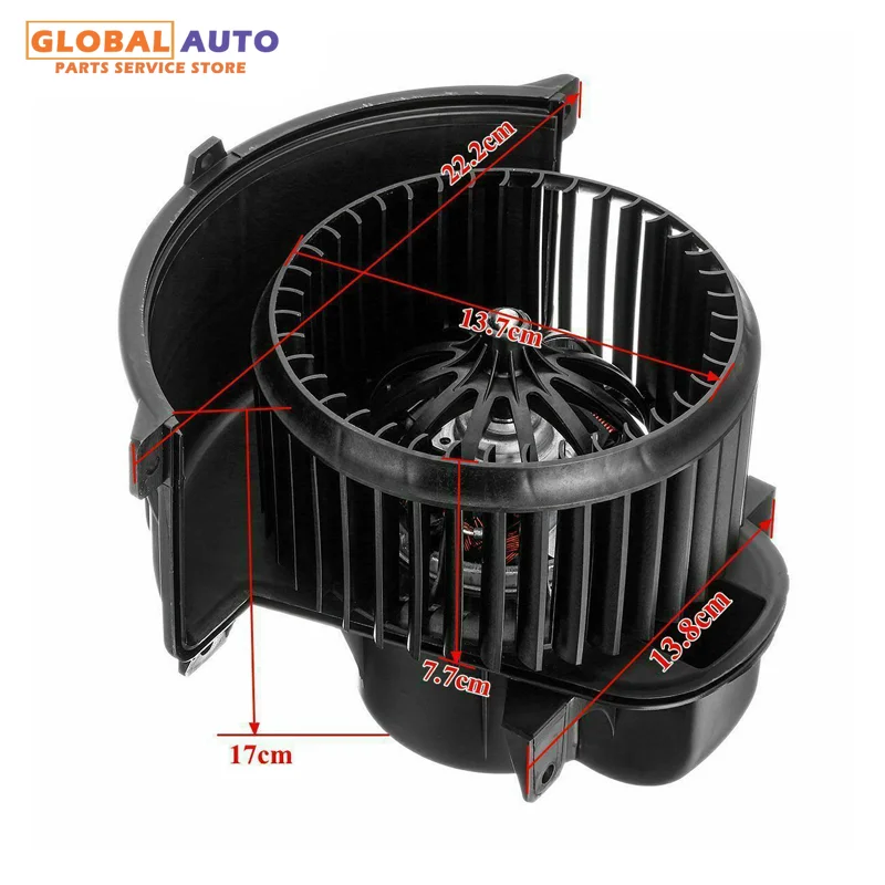 7L0820021S HEATER BLOWER MOTOR FAN RHD 7L0820021N Suits for VW TOUAREG Q7 4L 02-15 AMAROK