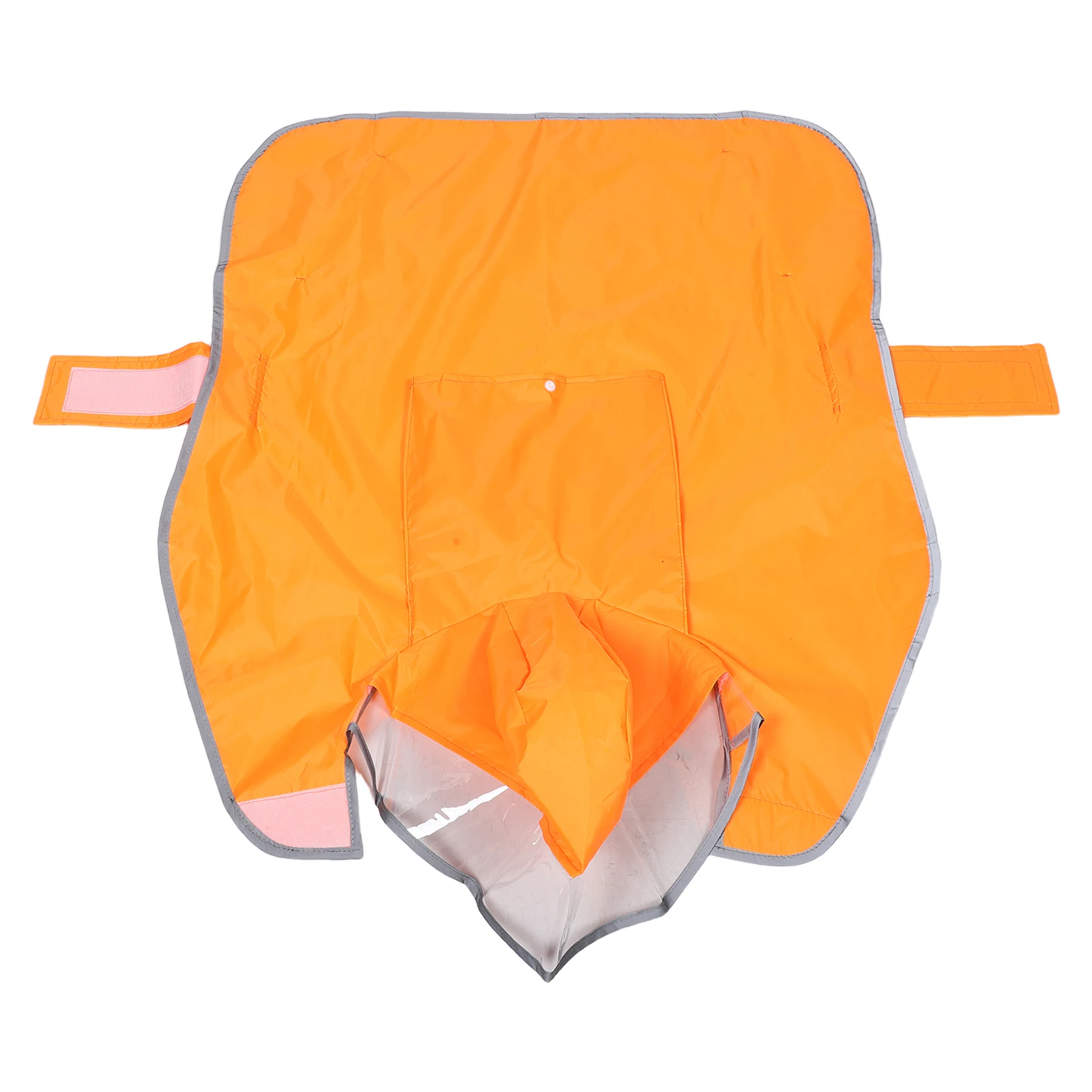 

Waterproof Hooded Pet Raincoat Orange Adjustable Dog Rain Jacket with Reflective Strip Leash Hole for Medium Large Dogs Rain