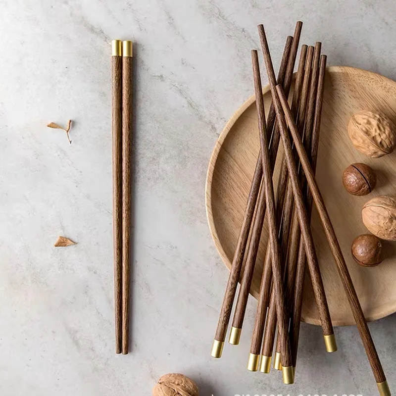 Wholesale High-grade Wooden Chopsticks Wax-free and Unlacquered Round Wood Household or Gift Chinese Style Chopsticks