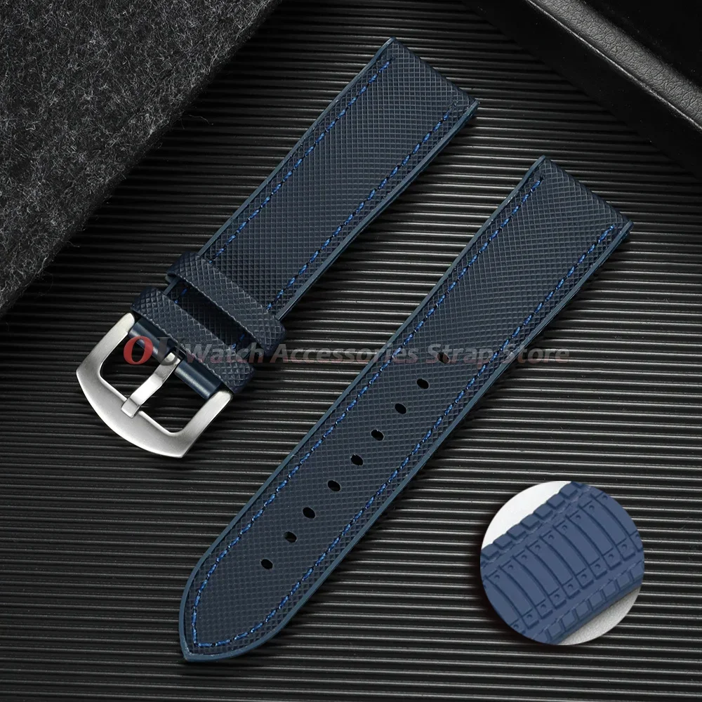 18mm 19mm 20mm 21mm 22mm 24mm Nylon-Segeltuch-Gummi-Hybrid-Uhrenarmbänder Ersatz-Uhrenarmband Silikon Wasserdichte Herrenarmbänder – Detail 17
