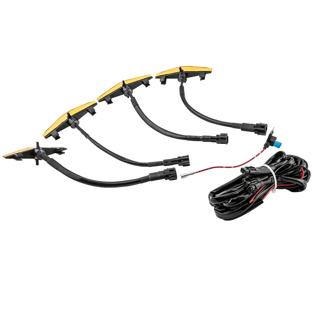 

Комплект из 4 светодиодных янтарных фонарей для Toyota 4Runner TRD Pro Grille 2014-up SR5 Набор из 6 светодиодных янтарных фонарей, поворотные противотуманные фары