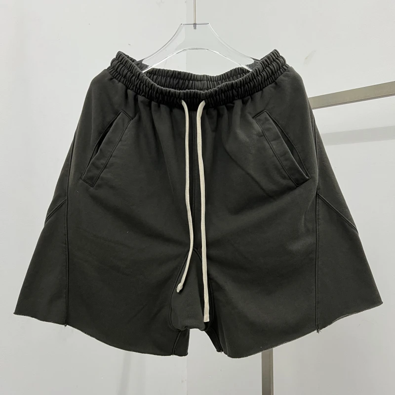 

Casual Loose Fit Men's orts Summer Spor Five-ket Dstring Waed-In Vintage Cuffed Sweatpants ex