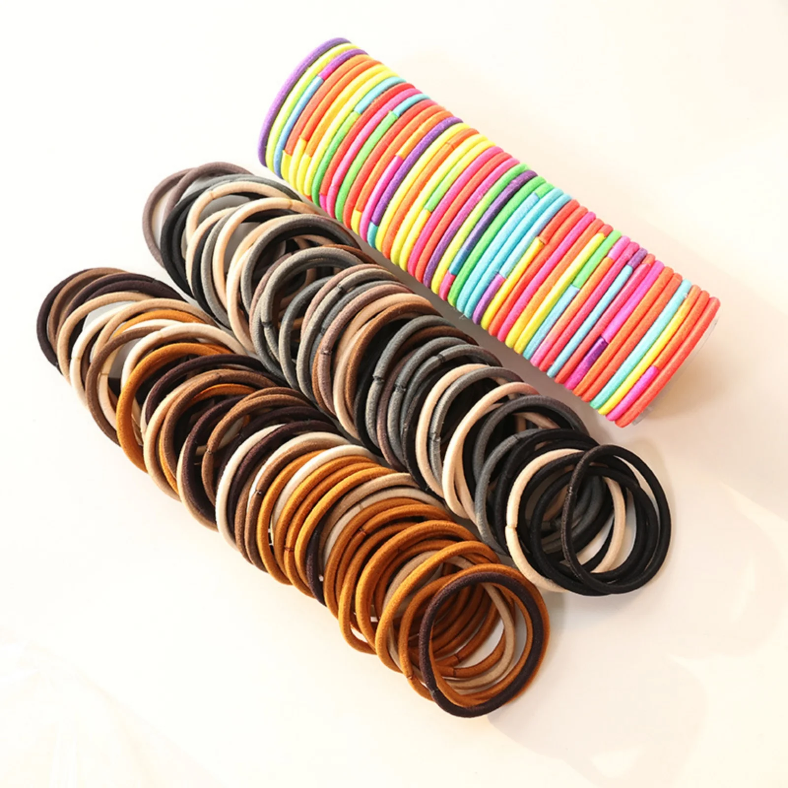50PCS Hohe Elastizität Haar Bands Schwarz Nahtlose Gummibänder Verdickt Nylon Haar Seil Einfache Krawatte Haar Seil Grundlegende Haar seil – Detail 10