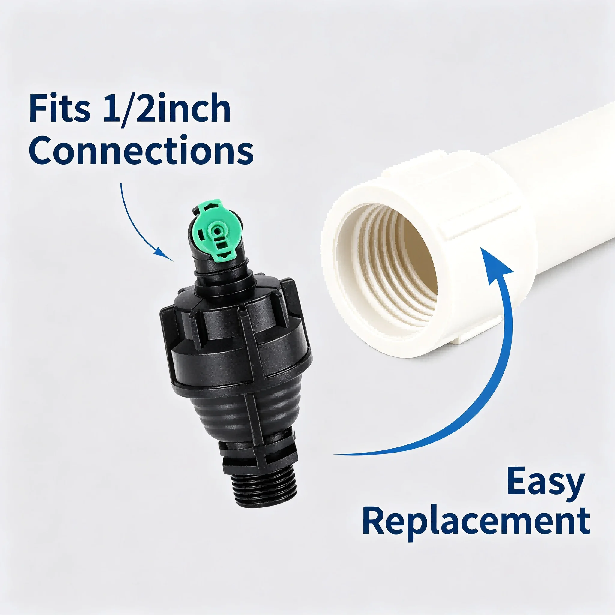 Plastic Rotating Sprinkler Head with 1/2 Inch Male Thread for Efficient 360 Degree Water Coverage in Green Spaces