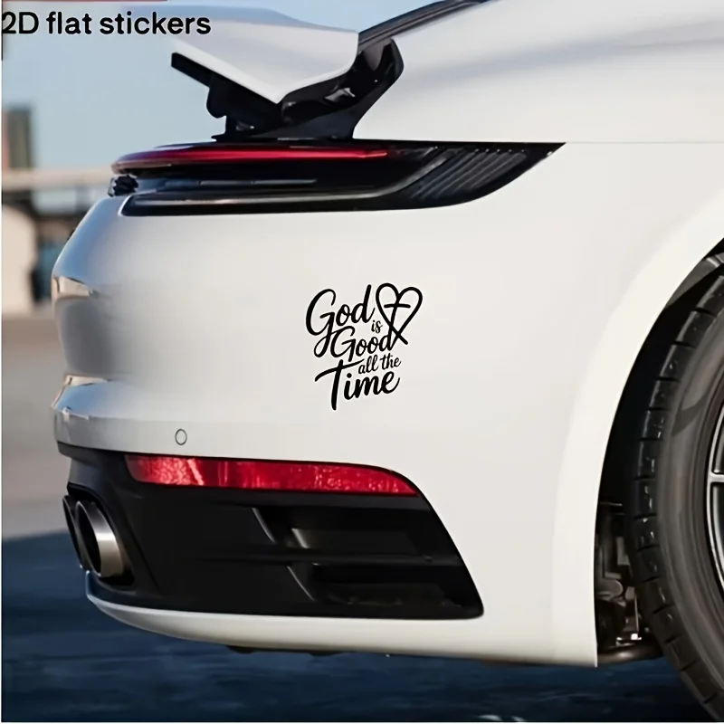 Bible Verse Stickers for Christian Faith with Elegant Fonts and Heart Symbols,Durable Car Window Stickers for Displaying Faith