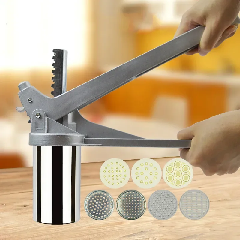 

Stainless Steel Manual Noodle Maker Press Pasta Machine Crank Cutter Fruits Juicer Cookware With 8 Pressing Noodle Moulds T9J3J4