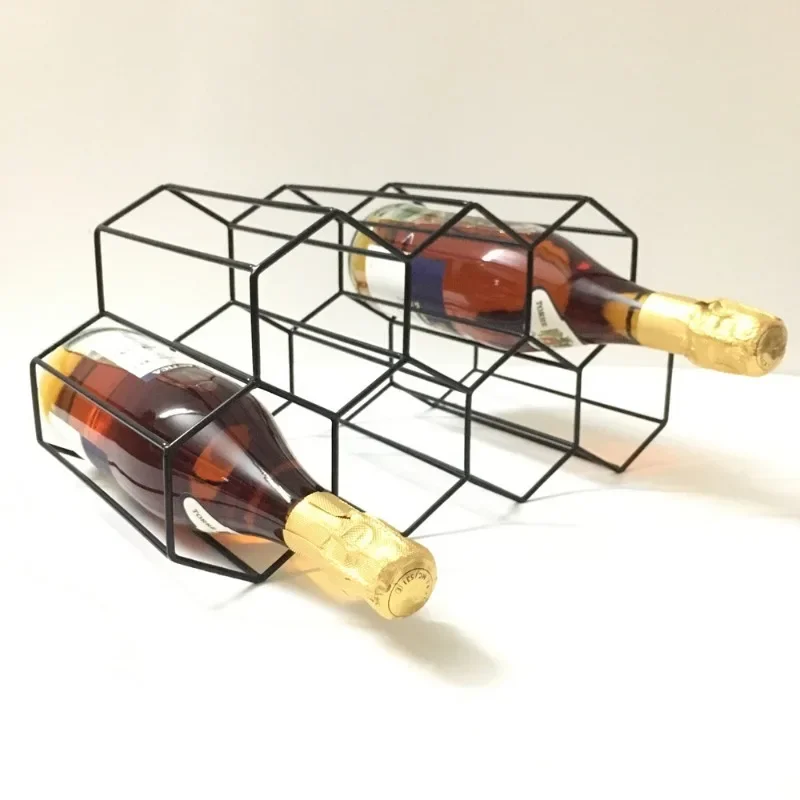 Iron Wine Rack Support for Wine Bottle Holder Home Bar Accessories Bottle Display Stand Bottles Storage Showcase Organizer Shelf