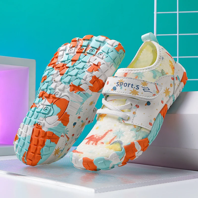 

Детская обувь для отслеживания реки, модная обувь для плавания с защитой от проколов босиком, пляжная обувь для ползания воды, детские быстросохнущие ботинки для серфинга