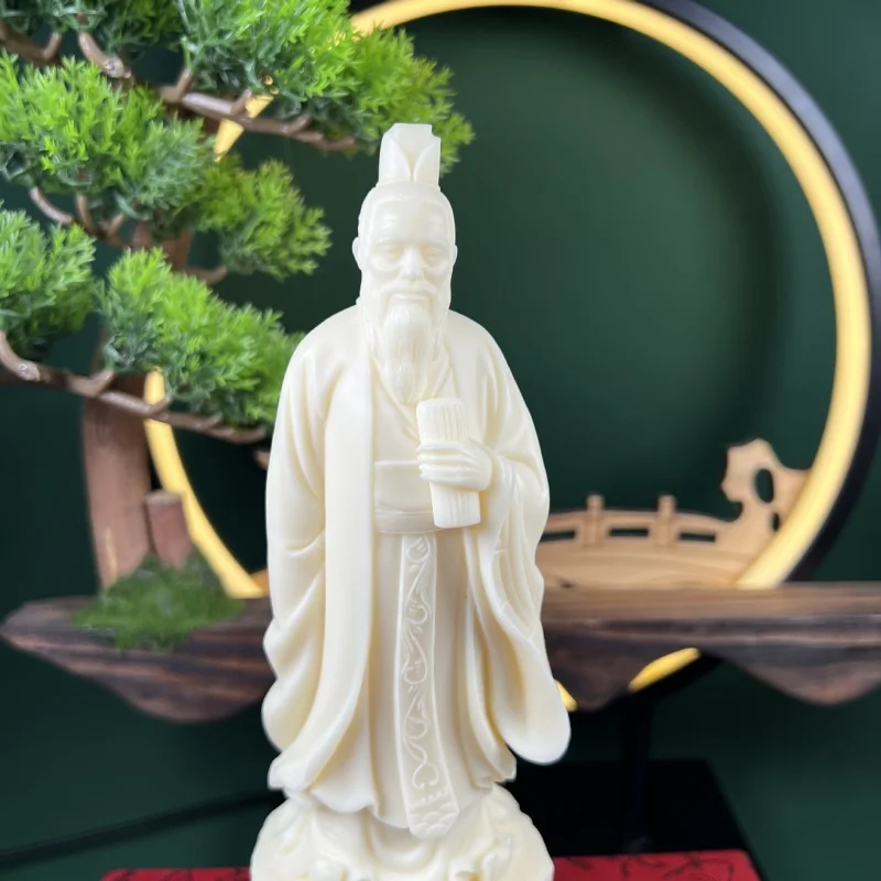 Ivory Nut Bodhi Fruit Gift for Teachers Home Office Carving Crafts Figure Confucious Figure Ornaments