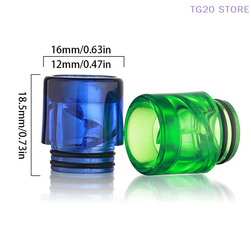 1pcs Resin 810 Resin Hardware Drip Nozzle Anti Scald Straw Joint Acrylic Spiral Dripper Mouthpiece High Quality Drip Tip - view 6