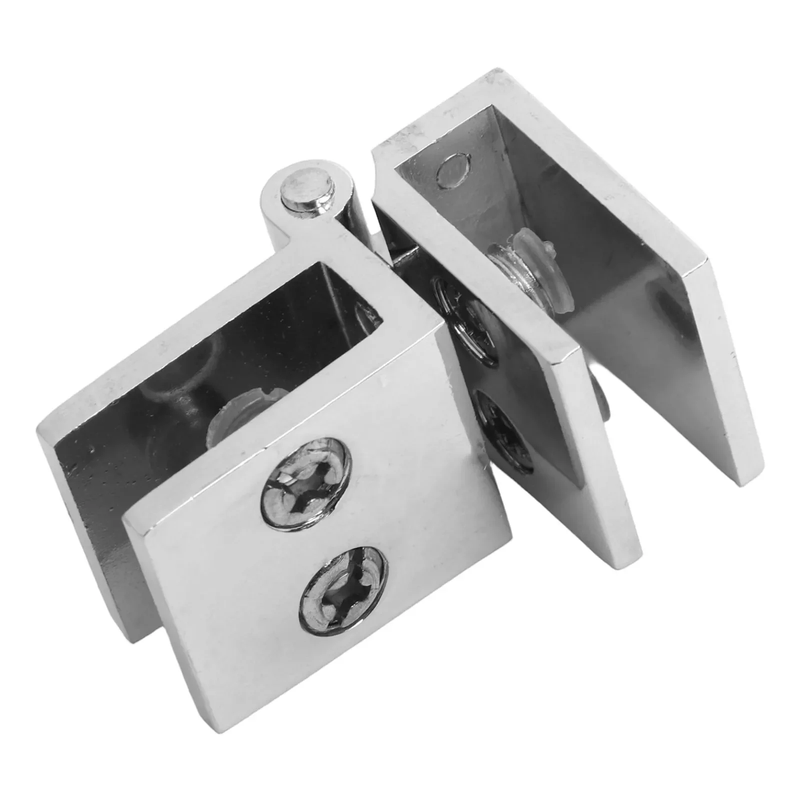 Bathroom Shower Glass Door Hinges Clamp For Cabinet Doors Zinc Alloy Hardware Securing 5-8mm Glass Panels At 90 Degrees