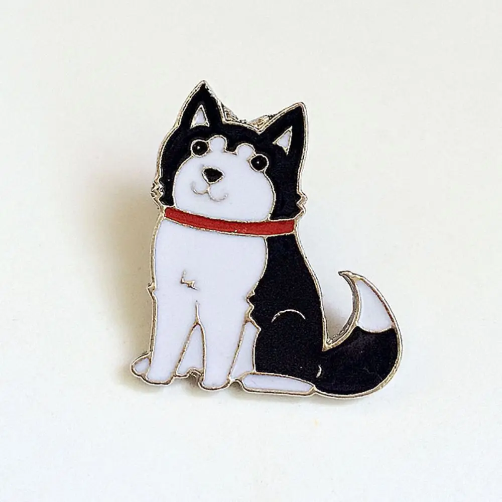 Accesorios de ropa, broche de perro de dibujos animados, Animal, Bulldog, perro, alfileres esmaltados, insignia de Metal de dibujos animados de Husky divertido, abrigo