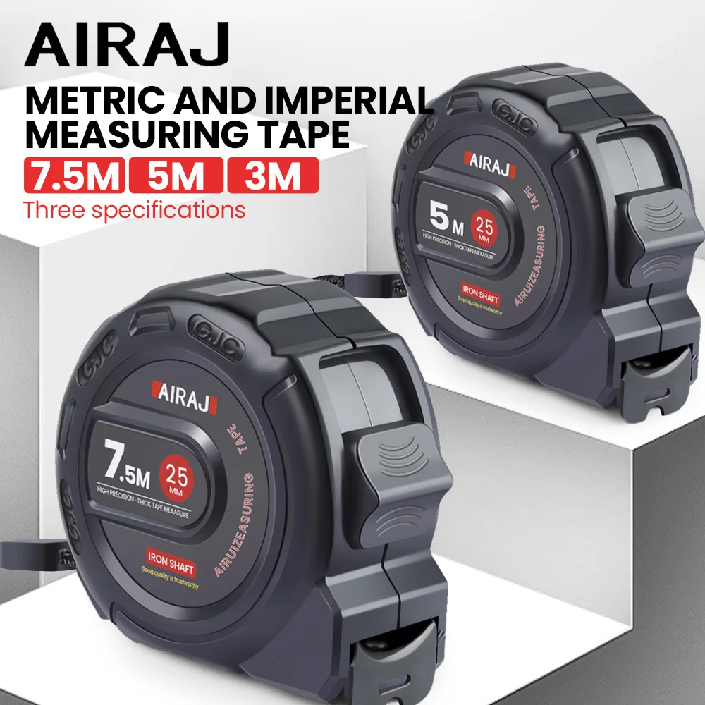 Outils de mesure de haute précision 3/5/7,5/ m, règle de menuiserie domestique, ruban à mesurer épaissi, imperméable et anti-corrosion