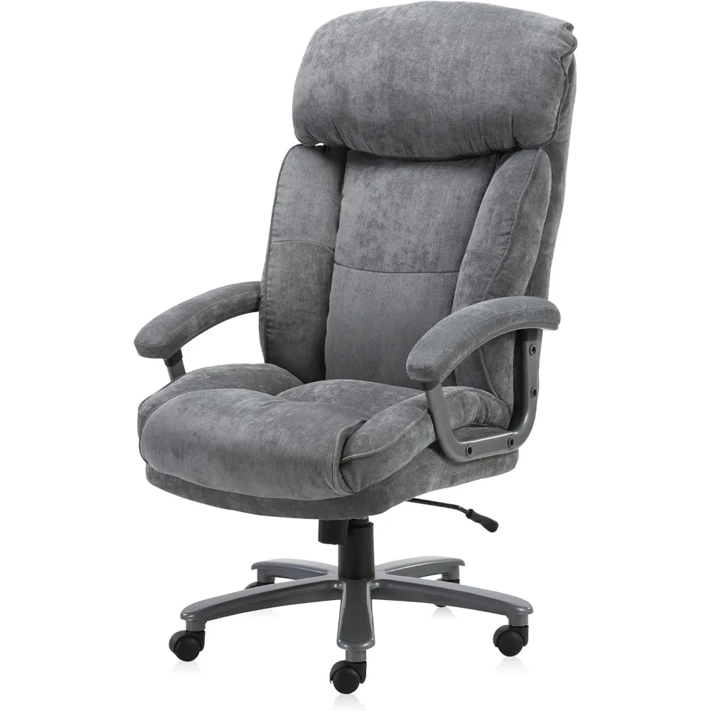 كرسي مكتب تنفيذي كبير وطويل مريح مع دوار منجد 800 رطل قدرة عالية قابلة للتعديل ارتفاع رأس مبطن سميك #1