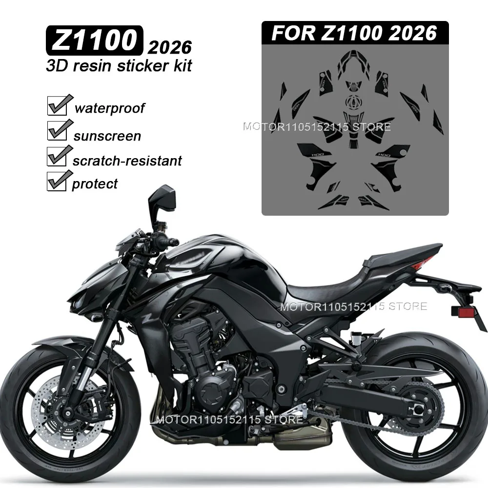 

3D Epoxy Protection Sticker Decal for Kawasaki Z1100 2026 New z1100 Motorcycle Accessories Z 1100 2026
