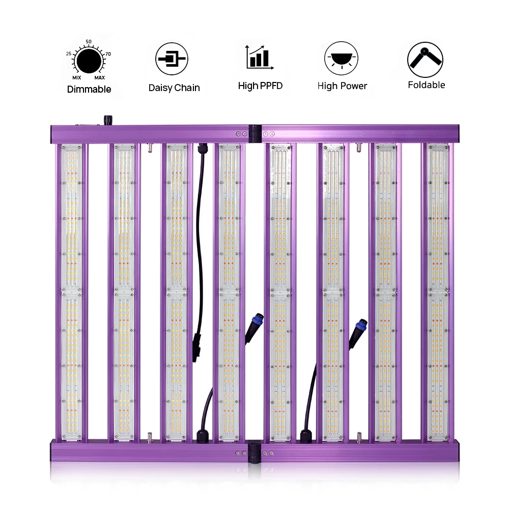 Luz LED de cultivo de espectro completo, 240W, 320W, 480W, alto brillo para plantas creciendo LM281B, lámpara de cultivo plegable para siembra de