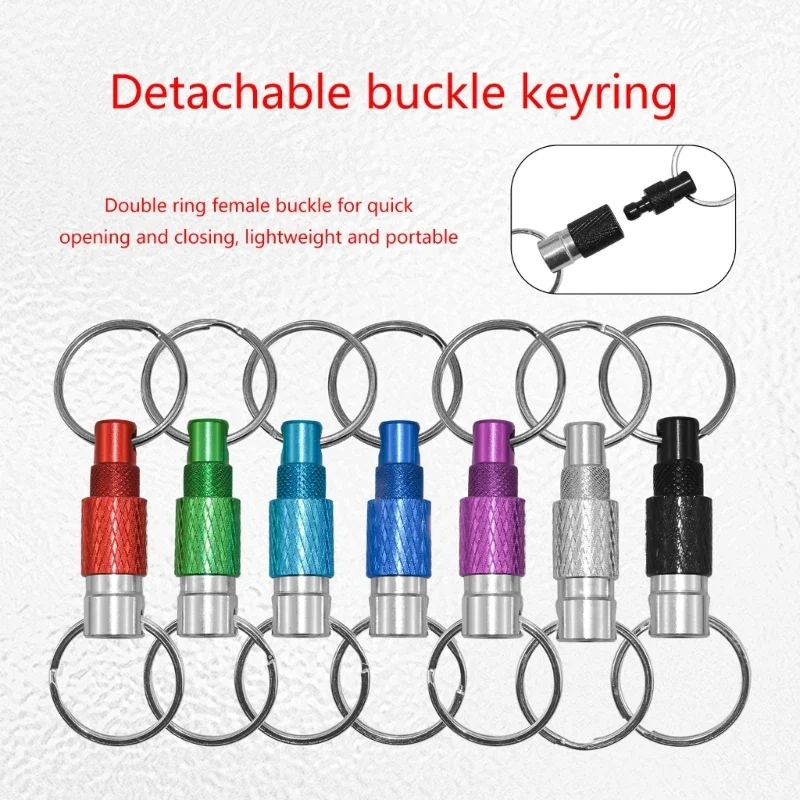 Key Accessory Pull Apart Keychain Separable Detachable Metal Keyrings Double Rings for Students, Professionals