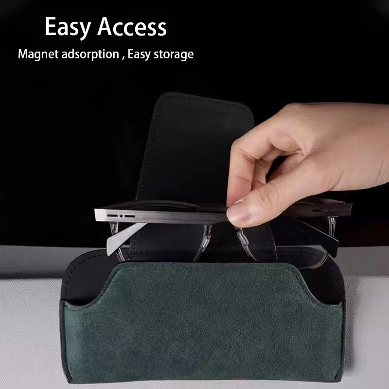 For Toyota GR GAZOO Car Glasses Holder Clip Accesorios Interior Decoration Case Cover Eyeglass Organizer Sun Glasses Storage