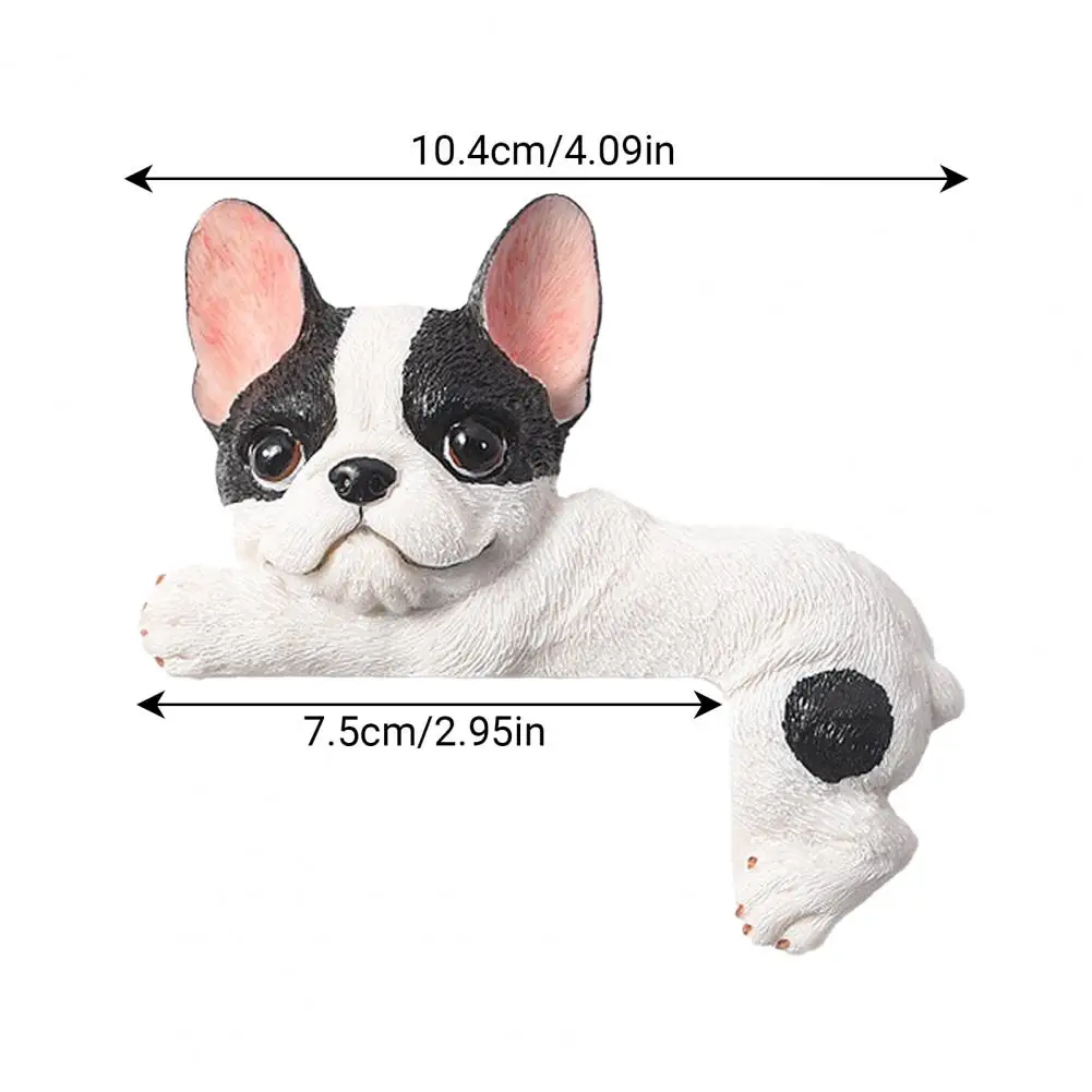3D French Bulldog Resin Light Switch Cover Cute Cartoon Dog Wall Socket Decor Self Adhesive Animal Switch Plate Sticker Home view 6