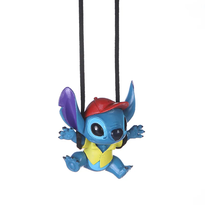 Disney Anime Film Stich Action figur Modell Dekoration Auto Rückspiegel hängen Anhänger Auto Interieur Ornamente Zubehör