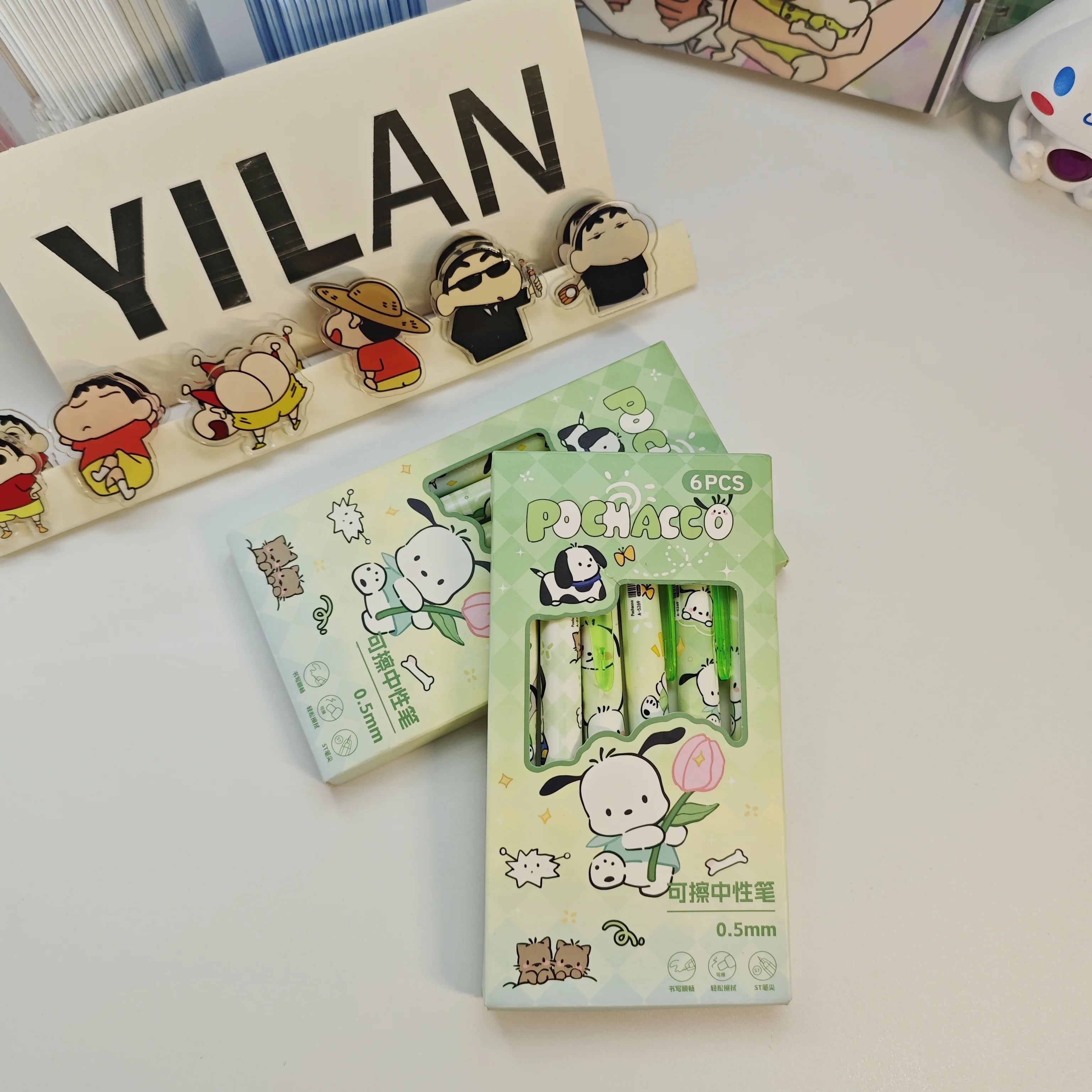 

Гелевые ручки, 6 шт./компл., глобальная ограниченная серия, гелевая ручка для протирания, высокое качество, ST, черные, 0,5 мм, канцелярские принадлежности, школьные и офисные принадлежности