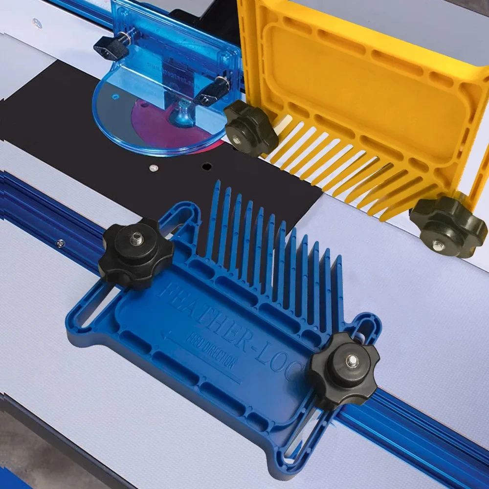 Imagem -02 - Multi-purpose Feather Loc Board Grupo Plumas Duplas Miter Gauge Slot Carpintaria Máquina de Gravura Faça Você Mesmo Ferramentas