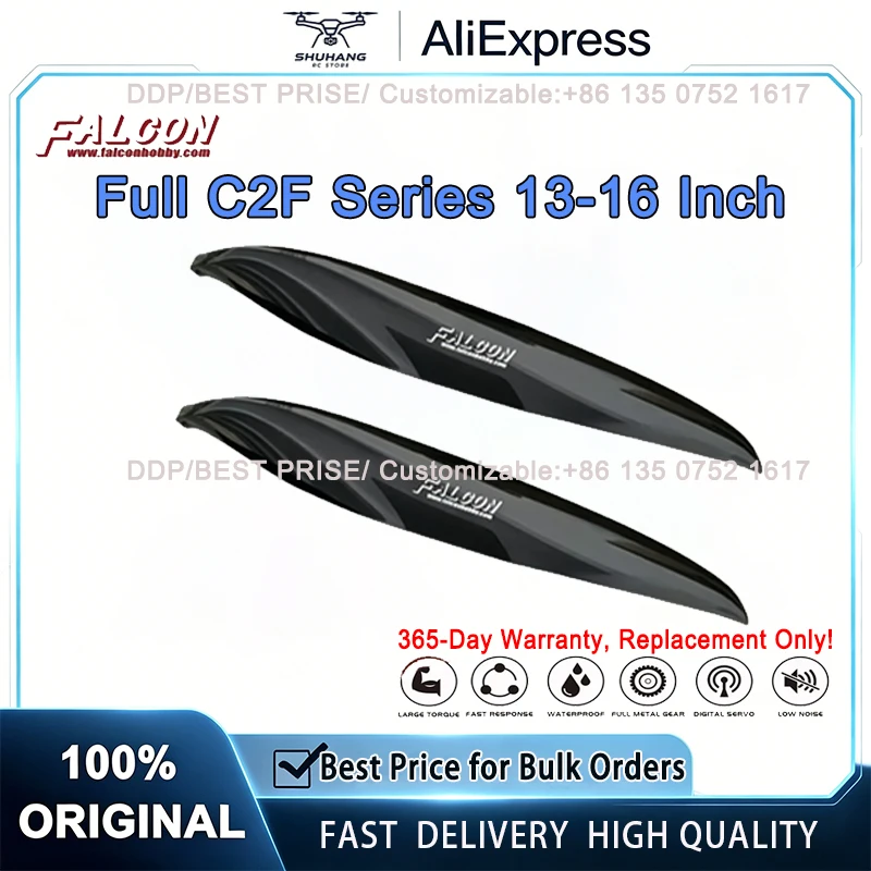 Falcon C2F Carbon Fiber Folding Propeller 13-26 Inch Sizes 13x6 14x7 15x8 RC Fixed Wing Glider Airplane Hobby Parts
